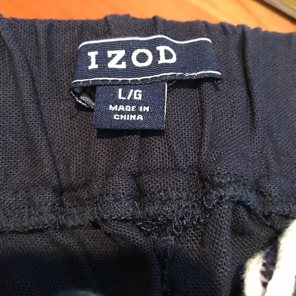 Izod Pull-On Navy Blue Shorts/Drawstring & Pockets Large - Picture 11 of 11